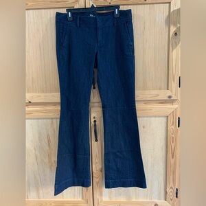 Ann Taylor Loft Dark Denim Modern Trousers Sz 10 Flared New without tags